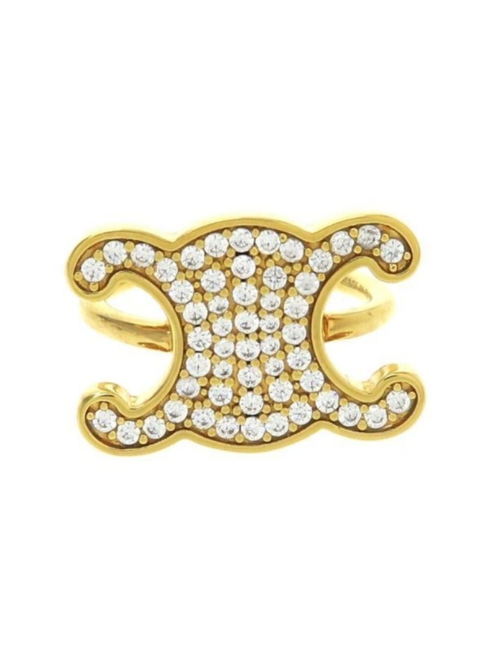 Celine Triomphe Rhinestone Ring